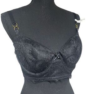 Aerie Black Longline Balconette Bra 36D N0428